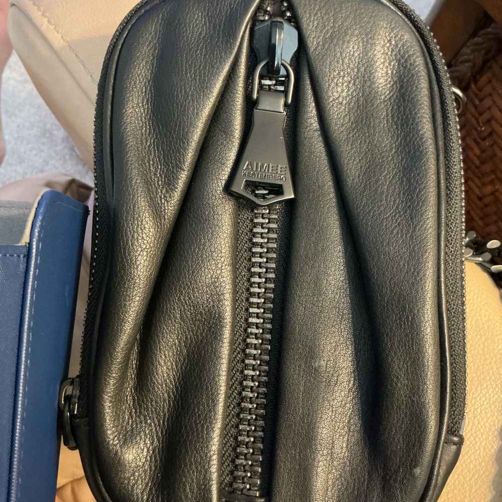 Aimee Kestenberg Black Leather Crossbody Bag
